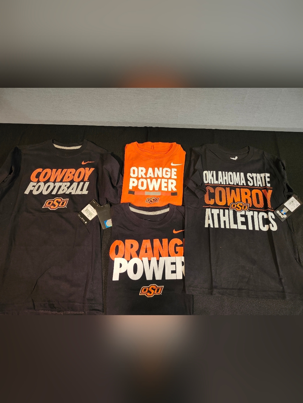 Nike Kids Orange and Black 'Orange Power' OSU Graphic Tee